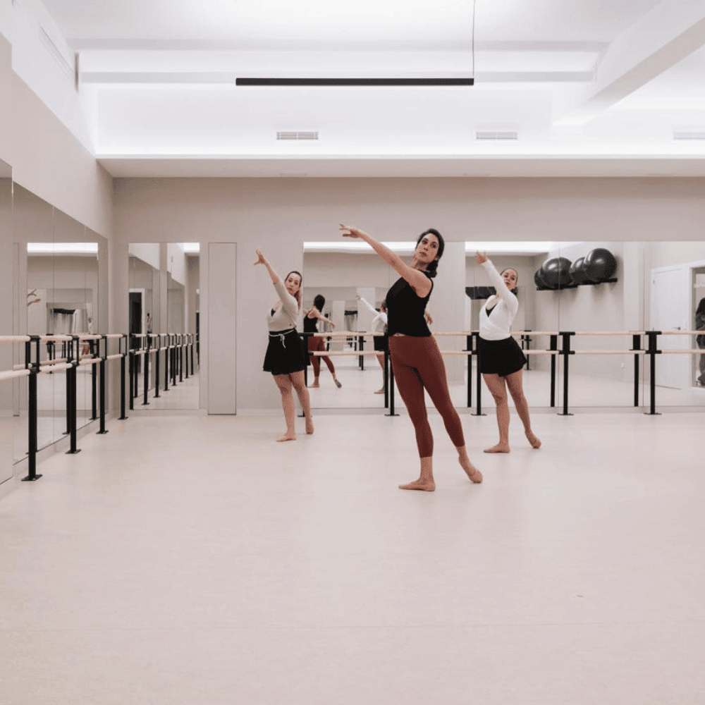 Pina-Fix floor-mounted double ballet barres 